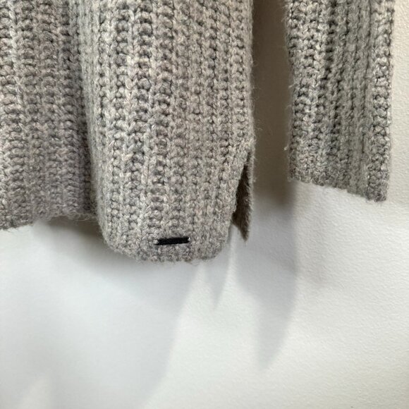 Abercrombie & Fitch Turtleneck Sweater Size Small S Chunky Knit Pink Gray Wool - Picture 4 of 10